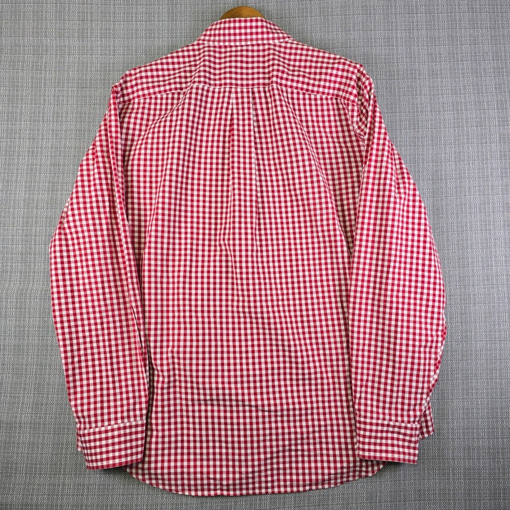 Vineyard Vines Tucker Shirt L Red White Gingham Classic Fit Preppy Casual 1W3569 - Picture 6 of 16